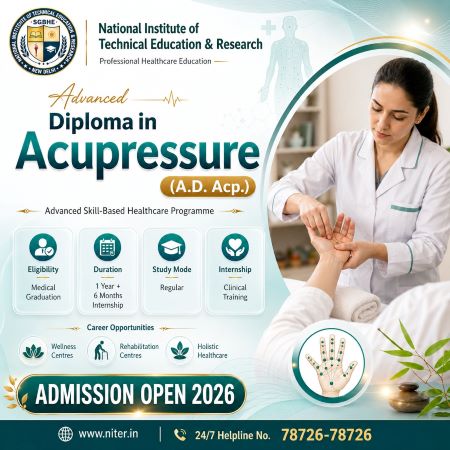 Advanced Diploma in Acupressure (A.D. Acp.): Eligibility, Admission, Duration & Career Opportunities After Medical Graduation