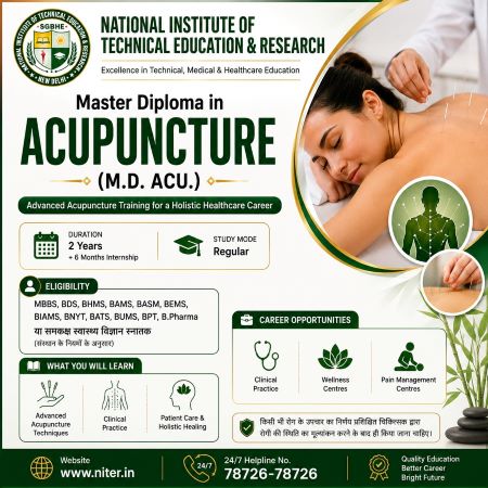Master Diploma in Acupuncture (M.D. Acu.): Eligibility, Admission, Duration & Career Opportunities